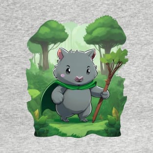 Wombat with Green Cape T-Shirt